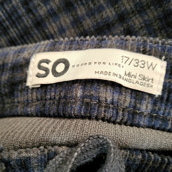 💕So plaid corduroy mini skirt - Picture 5 of 6